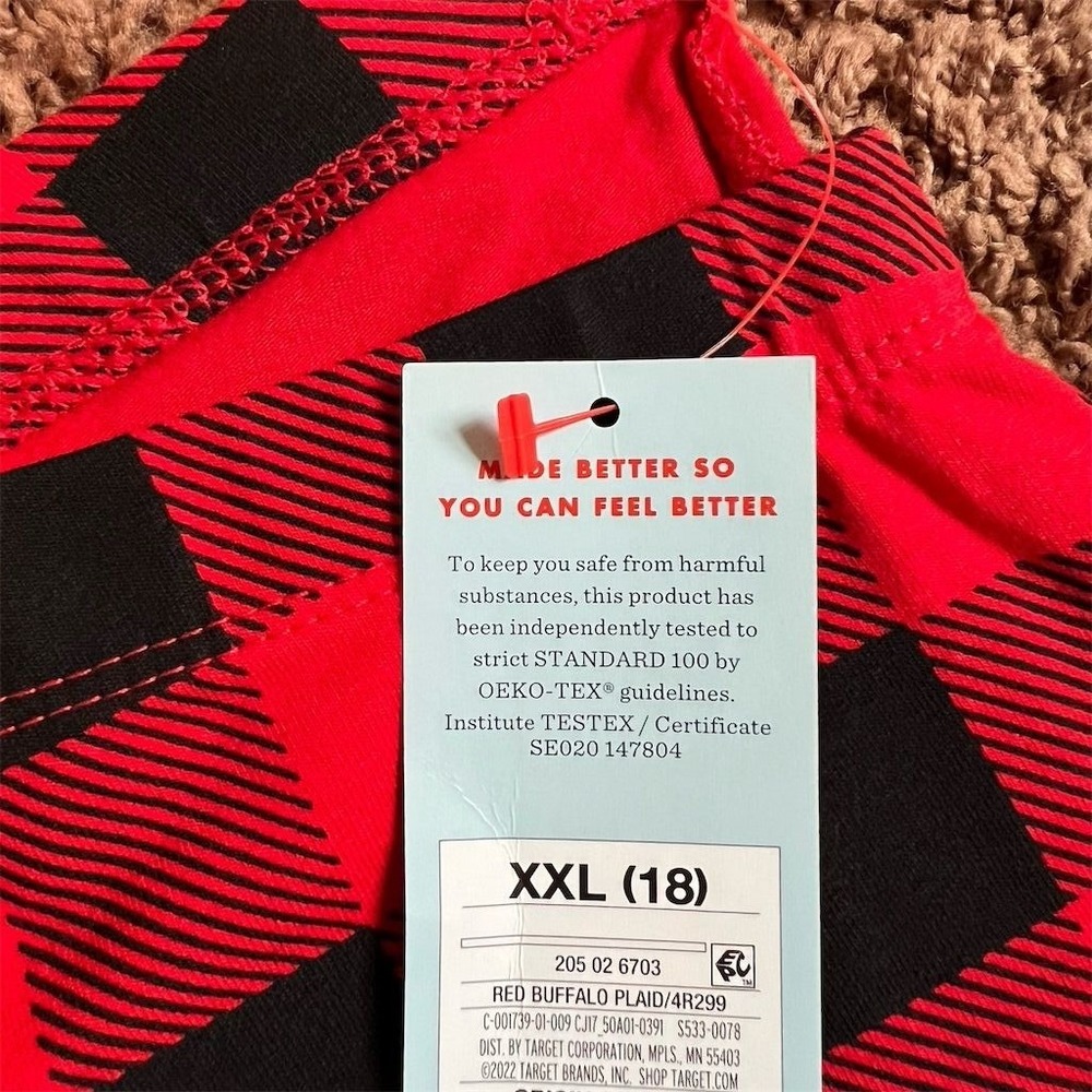 Cat & Jack Kids Size XXL Red Buffalo Plaid Leggings Casual Fall Wear NWT - Picture 4 of 7
